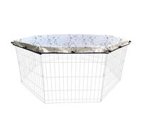Pantalla octogonal para corralito - Toldo para área de juego para perros, protector solar para corrales de mascotas, cubierta para corral para cachorros, cubierta resistente a la intemperie, cubierta