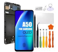 Pantalla OLED de repuesto para Samsung Galaxy A50 2019 pantalla LCD con marco para Samsung A50 A505 SM-A505 A505F A505W A505U A505G/DS pantalla táctil digitalizador montaje (compatible con sensor de
