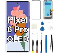 Pantalla OLED para Google Pixel 6 Pro 5G de repuesto con marco GLUOG G8VOU pantalla táctil LCD digitalizador montaje completo con kit de herramientas de reparación de 6.7 pulgadas (compatible con