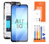 Pantalla OLED para Samsung Galaxy A17 5G de repuesto para Samsung A17 4G/5G LCD Display A175F A175M SM-A176B, SM-A176B/DS LCD Digitalizador Pantalla táctil Pieza de reparación con marco