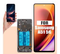 Pantalla OLED para Samsung Galaxy A51 5G, pantalla de repuesto para Samsung A51 5G, pantalla LCD SM-A516F, digitalizador, piezas de reparación con marco (negro con función de huellas dactilares, no