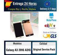 Pantalla Original Service Pack Samsung A3 2016 A310 Blanca Gh97-18249A