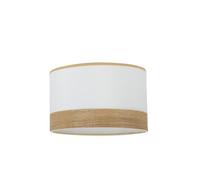 Pantalla - pantalla de pie para salón, 40x40x20 cm, color blanco y madera clara, ideal para iluminar con elegancia