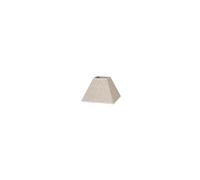 Pantalla - pantalla tipo pirámide, pinza para fácil sujeción, color lino beige, dimensiones 12x7x10 cm, ideal para decoraciones modernas