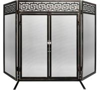 Pantalla para Chimenea Extragrande De 3 Paneles con Puertas Magnéticas - Barrera De Seguridad Independiente para Chimeneas De Salón Y Exteriores, Decoración Elegante Y Funcional.