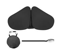 Pantalla Para Cubículo - Tela Oxford 157x80x2cm Bloqueador De Flujo De Aire Antideslumbrante Negro Portátil Plegable Con Ventosas Y Abrazadera | Parasol Para Ordenador Portátil, Para Oficina, Cubículo