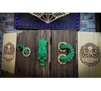 Pantalla para Director de Juego de rol en Madera Estilo Fantasía Oscura + Cuaderno “My Journey” | Set Accesorios RPG Mesa