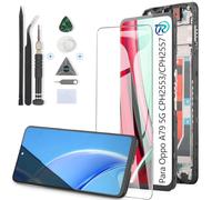 Pantalla para OPPO A79 5G CPH2553 CPH2557 Pantalla Táctil LCD Kit de Pantalla de Repuesto Ensamblaje Digitalizador de Reemplazo con Herramientas(Negro con Marco)