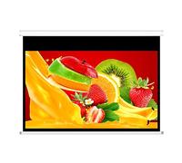 Pantalla para proyector, HD 4K 100 "16: 9 Pantalla eléctrica de proyector Fibra Vidrio Blanco for 3D LED DLP Oficina del Interior Proyector HD Cortina proyección para Cine en casa