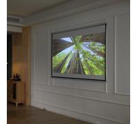 Pantalla Para Proyector Homcom 100" Formato 4:3 Altura Regulable Tela Y Metal 203X152 cm Blanco Y Negro