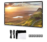 Pantalla para proyector, Pantalla de proyector portátil for Exteriores, Plegable, 3D HD, 60 a 200 Pulgadas, Color Blanco, 4:3/16:9(0.16875,100 Inch Screen)