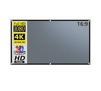 Pantalla para Proyector, Pantalla del proyector 30-133 pulgadas Metal gris Anti-Light 16: 9 Borde negro portátil con agujeros de proyección for el hogar al aire libre(120 inch)