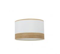 Pantalla pie salon cloe e27 blanca/madera-clara 40dx40dx20h