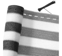 Pantalla protección balcón gris/blanco 1,4x10m