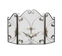 Pantalla protectora grande para chimenea, Mampara metálica for chimenea de tres pliegues for suelo