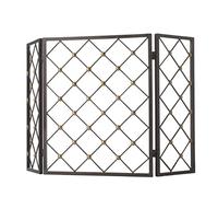 Pantalla protectora grande para chimenea, Pantalla de chimenea independiente hierro forjado negro for uso en interiores y exteriores