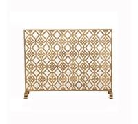 Pantalla protectora grande para chimenea, Protector de pantalla hierro for chimenea, for interior y exterior, multicolor, 40 x 31,5 pulgadas(Gold)