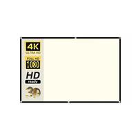 Pantalla Proyector, Pantalla for proyector Salange 16:9 de Alto Brillo, Reflectante, Plegable, Rejilla Blanca, antiluz, Cortina 100 a 120 Pulgadas, HD, for el hogar y Exterior