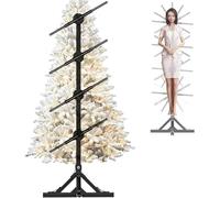 Pantalla Publicitaria con Proyector Holográfico 3D, Ventilador Holográfico 3D con Control por Aplicación Móvil - Ventilador Led Giratorio para Tiendas, Proyector Holográfico De Halloween 56CM*3PCS