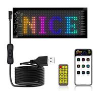 Pantalla publicitaria de coche con control APP BT display flexible LED color completo Pegatina inteligente vehículo suave IP65 Se puede doblar a voluntad Personalizar imagen móvil Conexión inalámbrica