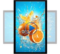 Pantalla publicitaria de pared, pantalla HD ultrafina, orientación horizontal/vertical, liberación remota y USB, para menú de restaurante y señalización digital