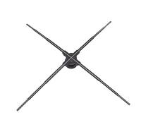 Pantalla Publicitaria de Ventilador, 1184 Cuentas de Luz LED, Efecto 3D, Diseño de 4 Hojas, Holográfico para Exposición de Cine con Efecto 3D (Enchufe de la UE)