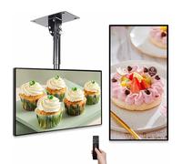 Pantalla publicitaria para monitor LED, 15.6 pulgadas, Full HD, 1920 x 1080 IPS, montaje en pared, horizontal/vertical, reproductor multimedia con control remoto, compatible con WiFi/USB