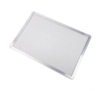 Pantalla rectangular de aluminio para pizza, red de malla resistente para distribución uniforme del calor en el horno, herramienta de panadero profesional para convección y tipos de horno