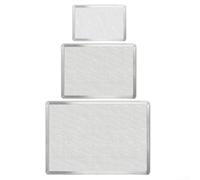 Pantalla rectangular de aluminio para pizza, red de malla resistente para distribución uniforme del calor en el horno, herramienta de panadero profesional para convección y tipos de horno