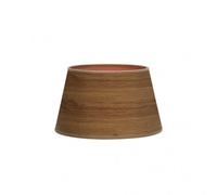 Pantalla salma e27 madera oscura 30dx22dx17h conica abierta