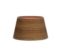 Pantalla salma e27 madera oscura 35dx25dx20h conica abierta