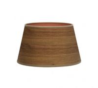 Pantalla salma e27 madera oscura 40dx30dx25h conica abierta