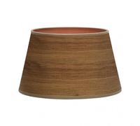 Pantalla salma e27 madera oscura 45dx35dx30h conica abierta