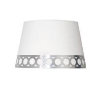 Pantalla sobremesa dalia e14 blanca/plata 25dx20dx15h