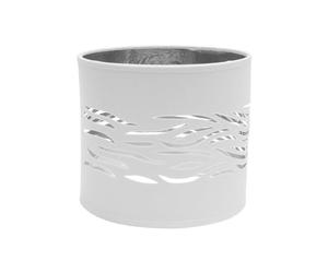 Pantalla Sobremesa Niebla 1xe14 Blanco-plata 17Dx17dx15h