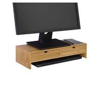SoBuy FRG198-N Soporte para Monitor de Bambú con Cajones