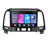 Pantalla táctil de 9 Pulgadas Carplay Car Android 15 Radio de Coche para Hyundai Santa Fe 2006-2012 con Carplay inalámbrico Android Cámara de Respaldo automático(W11-8 Core 4G+WiFi 8+256GB)