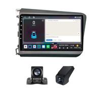 Pantalla táctil de 9 Pulgadas para Honda Civic 2011-2015 | Radio para Coche Android 13 con CarPlay, Android Auto, GPS, Bluetooth 5.0, cámara Trasera, DVR, 4G, WiFi, Ecualizador, FM, RDS y DA