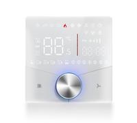 Pantalla táctil de Yumili Pantalla digital Digital Controlador Central HVAC, Panel de control de aire acondicionado de 2 tubos, 5+2 6 Períodos Termostato eficiente programable (Blanco)