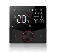 Pantalla táctil de Yumili Pantalla digital Digital Controlador Central HVAC, Panel de control de aire acondicionado de 2 tubos, 5+2 6 Períodos Termostato eficiente programable (Negro)