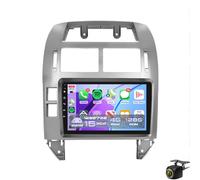 Pantalla táctil estéreo de coche de 9''para Volk-swagen Polo 4 2001-2009 Receptor de radio inalámbrico CarPlay Android Auto Bluetooth Mirrorlink Navegación GPS Reproductor m(Size:8 CORE 4+64G,Color:A)