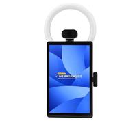 Pantalla Táctil Interactiva de Transmisión en Vivo, Pantalla Táctil Máquina de Transmisión en Vivo Desenfoque de Fondo Cámara de 50MP para Oficina (Enchufe de la UE)