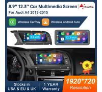 Reproductor Multimedia con pantalla táctil de 8,9 pulgadas y 12,3 pulgadas, enlace automático Android para Audi A4 S4 B8 2008-2012, GPS, pantalla Carplay, reproducción de coche 8.9 LHD Car No Gps