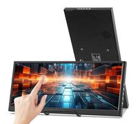 Pantalla Táctil Portátil, Monitor HDMI IPS de 12.3 Pulgadas 1920 x 720 Con Soporte Plegable/Dos Altavoces, Para Carcasa de PC DIY Y60, Panel Secundario GPU CPU