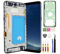 Pantalla TFT Galaxy S8 de repuesto para Samsung Galaxy S8, pantalla LCD táctil digitalizadora con kit de herramientas de marco SM-G950U G950F, color negro