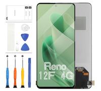Pantalla TFT LCD para Oppo Reno12 F LCD Display para Oppo Reno12F 4G 5G CPH2687 CPH2637 LCD Touch Screen Digitizer Assembly Kit de repuesto con herramienta (6,67 pulgadas, negro)