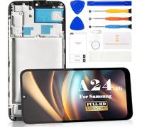 Pantalla TFT para Samsung Galaxy A24 4G de repuesto para Samsung Galaxy A24 4G, pantalla LCD para SM-A245F SM-A245M, digitalizador de pantalla táctil, piezas de reparación (con marco, negro)