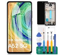 Pantalla TFT para Samsung Galaxy A52 5G de repuesto para Galaxy A52 5G LCD para Samsung A52 5G digitalizador para SM-A526B SM-A526U, pantalla táctil, pieza de reparación con marco (sin huellas