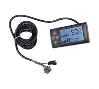 Pantalla transparente para sistemas de bicicleta eléctrica de 24 V, 36 V, 48 V, cuenta con cable de 5 pines y línea de luz para un mejor rendimiento