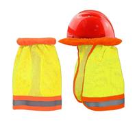 Pantalla trasera de extensión para casco: reducción de deslumbramiento, equipo de seguridad con franjas reflectantes de neón, deslizador térmico de cobertura total, accesorio ventilado de tela sintéti